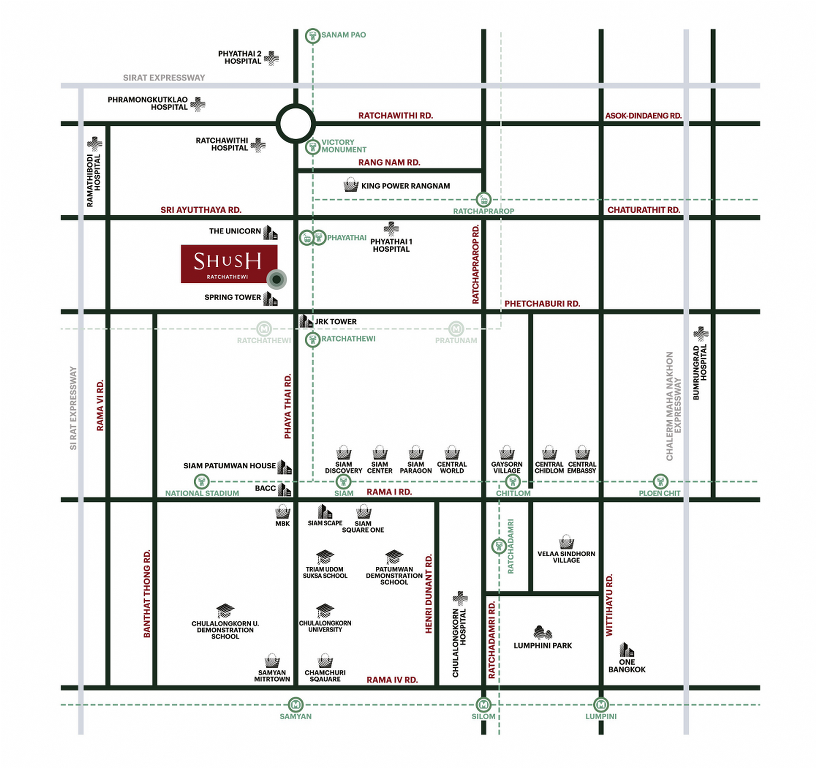 Shush Ratchathewi Location Map